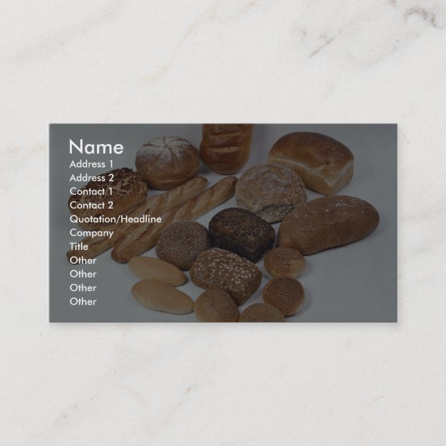 Bread assortment business card (Front)