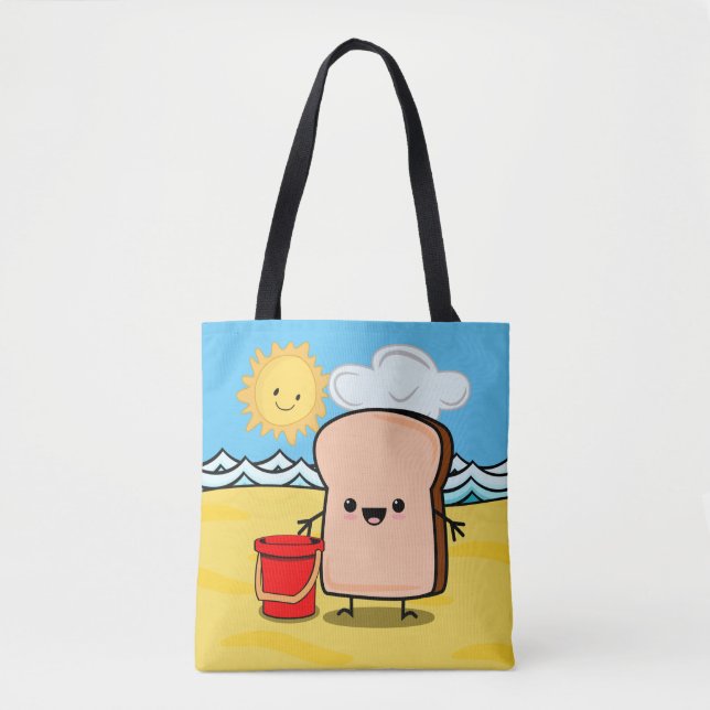 Bread At The Beach Tote Bag (Front)