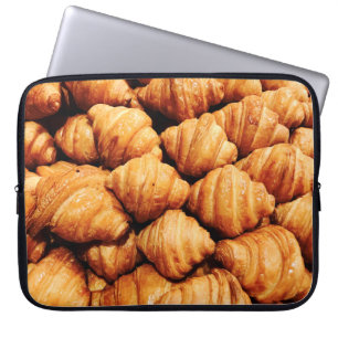 Bread background / Bread is a staple food prepared Laptop Sleeve