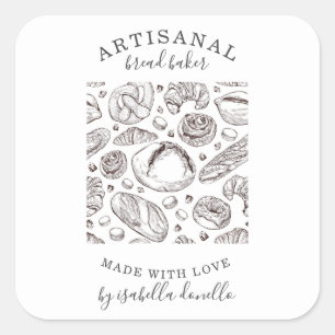 Bread Baker Baker  Square Sticker