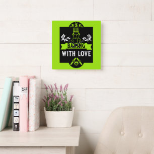 Bread Baker Square Wall Clock