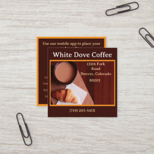 Bread Bakery Coffee Cafe Shop Barista Coffee Square Business Card