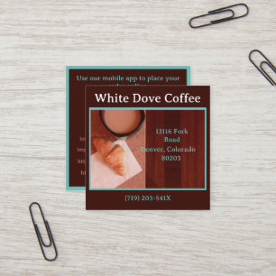 Bread Bakery Coffee Cafe Shop Barista Coffee Square Business Card