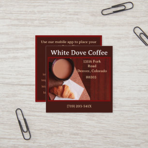 Bread Bakery Coffee Cafe Shop Barista Coffee Square Business Card