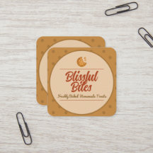 Bread Bakery Cook Homemade Square Business Card