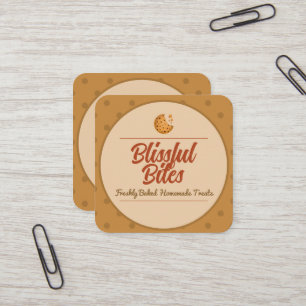 Bread Bakery Cook Homemade Square Business Card