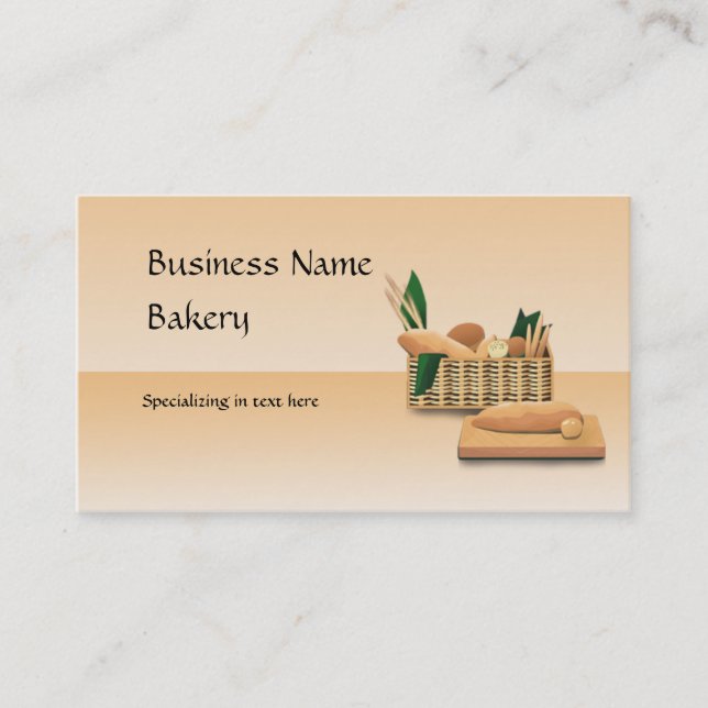 Bread Bakery Custom Business Card (Front)