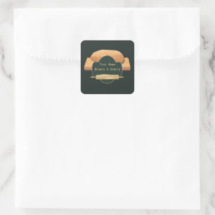 Bread Bakery Custom Square Sticker