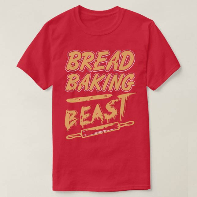 Bread Baking Beast Awesome Vintage Baker Tee Prese (Design Front)