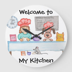 Bread Baking Large Clock