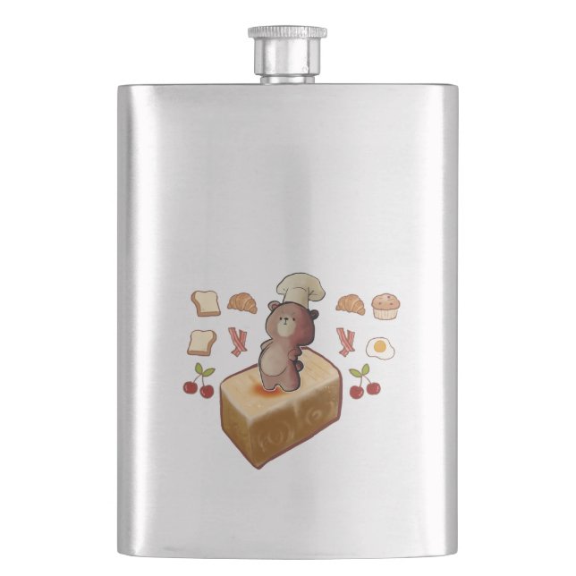 BREAD BEAR HIP FLASK (Front)