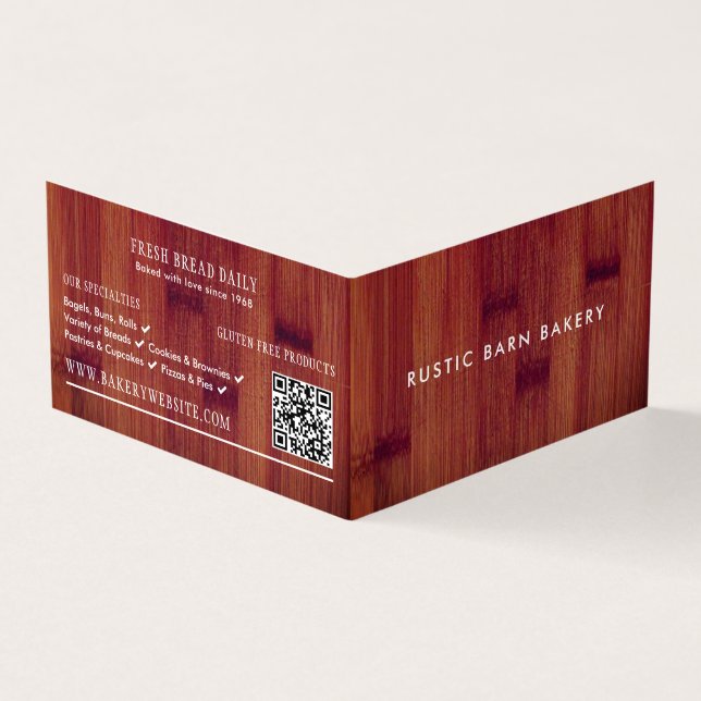 Bread Board, Bakers, Bakery Store Detailed Business Card (Outside)