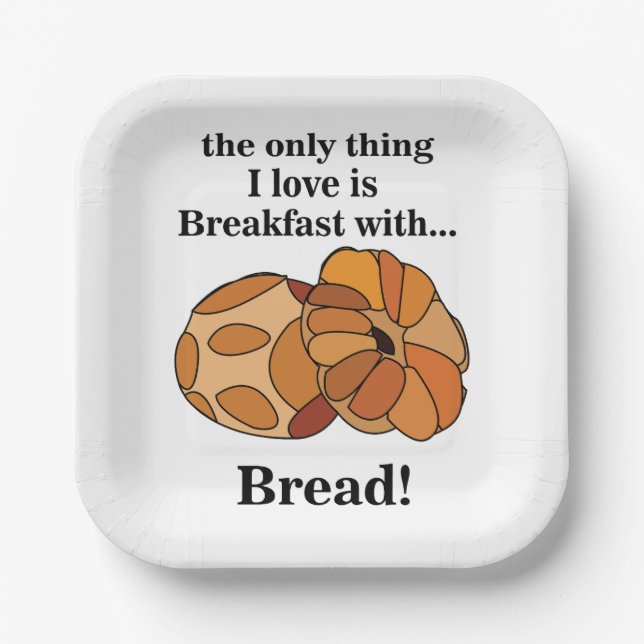 Bread Breakfast Bakery Party Paper Plate (Front)