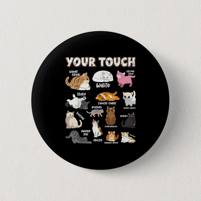 Bread Cats Variety Punny Cartoon Kitty Design  6 Cm Round Badge (Front)