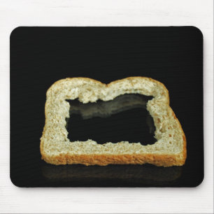 Bread Crust on Black Mouse Mat