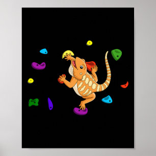 Bread Dragon Climbing Funny Sport Player Animal Lo Poster