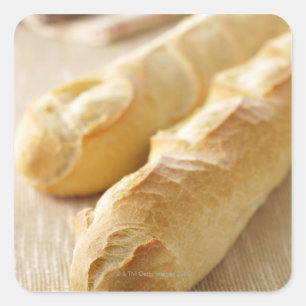 Bread, french stick square sticker