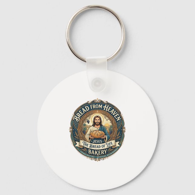 Bread From Heaven Jesus Bread Life Bakery Christia Key Ring (Front)