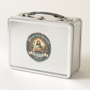 Bread From Heaven Jesus Bread Life Bakery Christia Metal Lunch Box