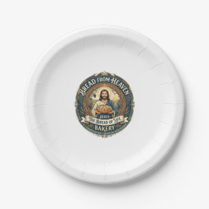 Bread From Heaven Jesus Bread Life Bakery Christia Paper Plate