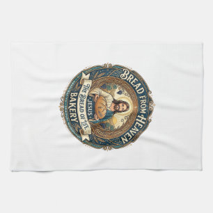 Bread From Heaven Jesus Bread Life Bakery Christia Tea Towel