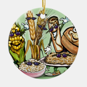 Bread Grain Food Group Ceramic Tree Decoration