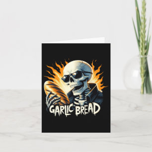 Bread Halloween Skeleton Bakery Baker Bread Lover Card