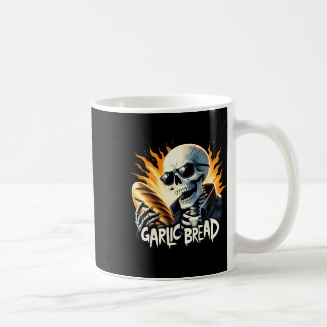 Bread Halloween Skeleton Bakery Baker Bread Lover  Coffee Mug (Right)