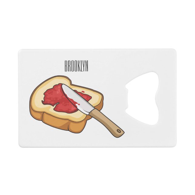 Bread & jam cartoon illustration (Front (Horizontal))