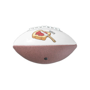 Bread & jam cartoon illustration american football