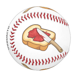 Bread & jam cartoon illustration baseball