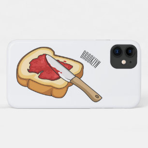 Bread & jam cartoon illustration iPhone 11 case