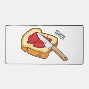 Bread & jam cartoon illustration  desk mat