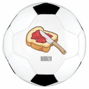 Bread & jam cartoon illustration football