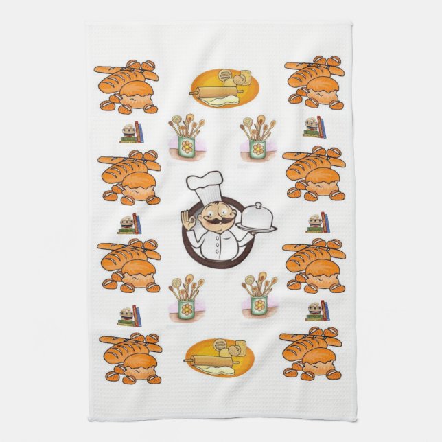Bread kitchen hand towel (Vertical)