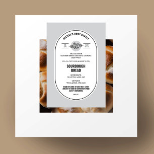 Bread Loaf Minimal Cottage Law Sourdough Bakery Food Label