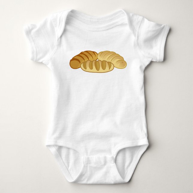 Bread Loaves Baby Bodysuit (Front)