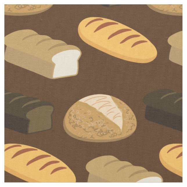 Bread Loaves Loaf Bakery Cafe Fabric (Close Up)