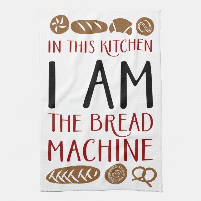 Bread Machine Baking Tea Towel (Vertical)