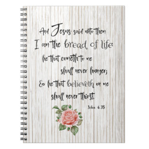 Bread of Life KJV Bible Verse Notebook