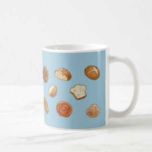 Bread & pastry pattern mug - customisable