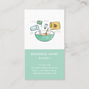 Bread Recipe Bakery Business Illustration Business Card