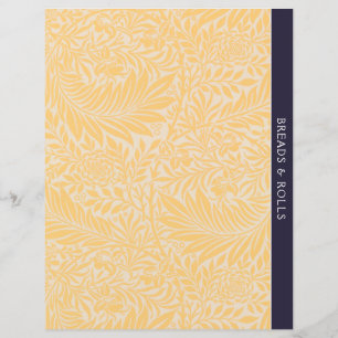 Bread Recipe Divider Vintage Gold Floral