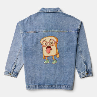 Bread Tony Tired Mood – Funny Bread T-Shirt Denim Jacket