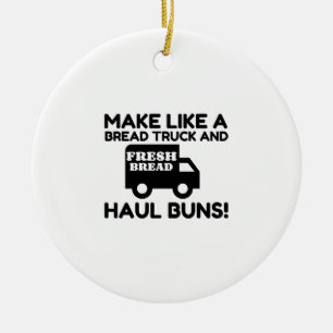 Bread Truck Haul Ceramic Tree Decoration