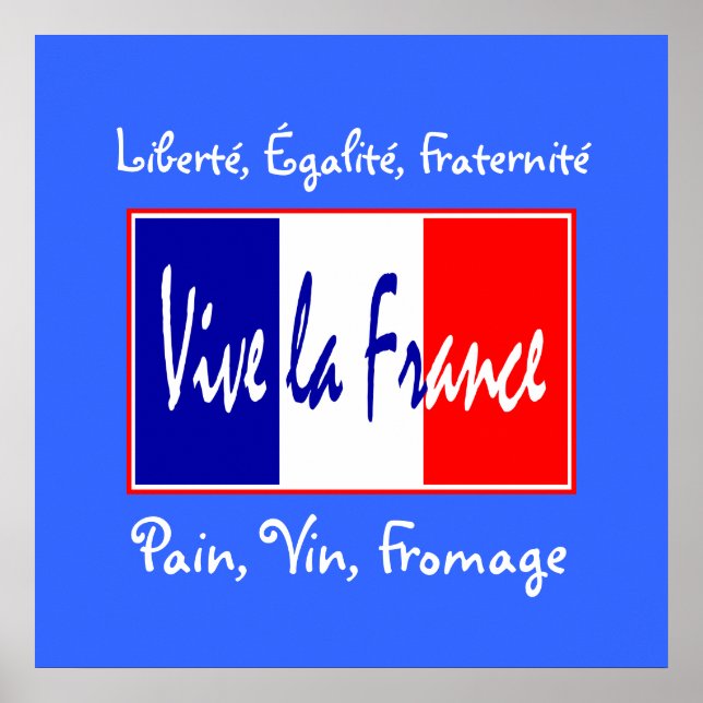 Bread, Wine, Cheese French Essentials Kitchen Poster (Front)