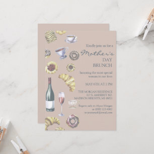 Bread & Wine or Tea Mother's Day Brunch  Invitation