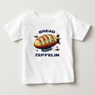 Bread Zeppelin - Whimsical 8-Bit Airship Art Baby T-Shirt