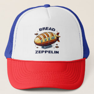 Bread Zeppelin - Whimsical 8-Bit Airship Art Trucker Hat