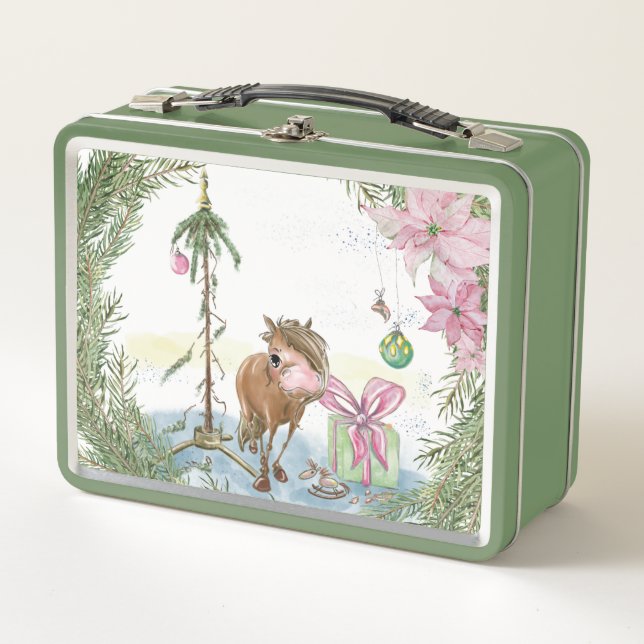 Breadbox / Lunchbox with horse demolition (Front)